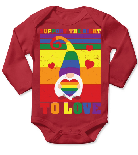 Support the right to love Long Sleeve Baby One-Piece