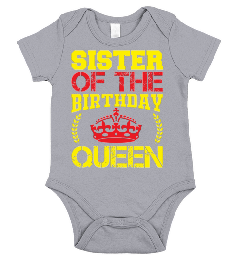 Sister of the birthday queen Short Sleeve Baby One-Piece