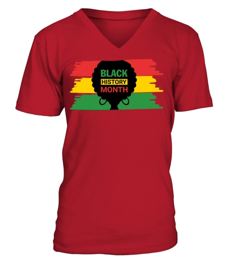 Black history month Afro Black lives matter design V-Neck T-shirt