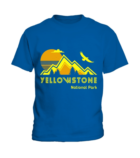 Retro Yellowstone  Distressed National Parks Kids T-Shirt