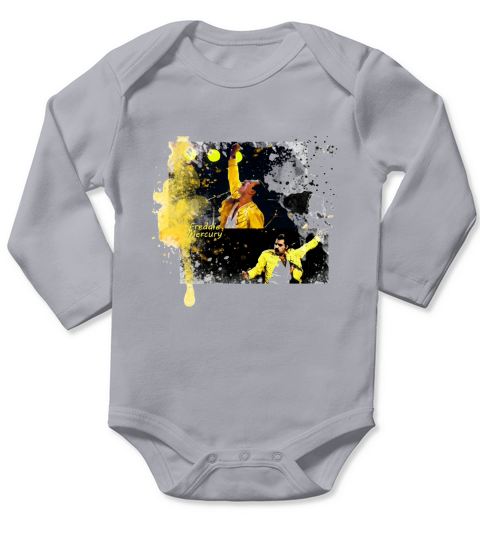 Queen Freddie Mercury Memorabilia Long Sleeve Baby One-Piece
