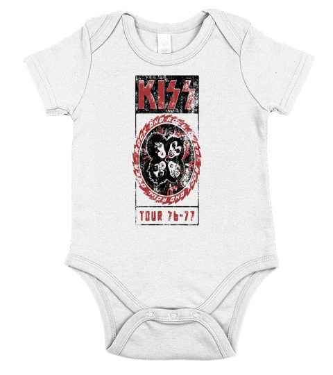 Kiss Rock And Roll All Over Short Sleeve Baby One-Piece