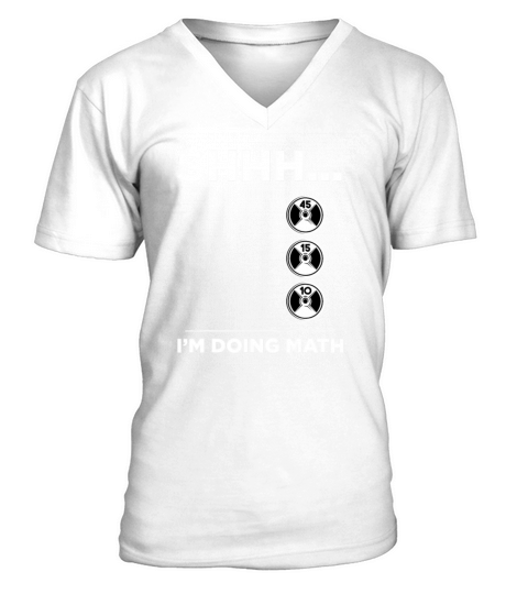 Shhh I am Doing Math Gym Fitness Math Funny Weightlifting  - Ladies Flowy Tank V-Neck T-shirt
