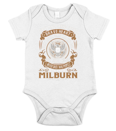 MILBURN Brave Heart Eagle Name Shirts Short Sleeve Baby One-Piece