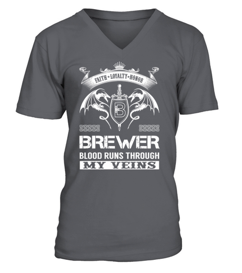 BREWER Last Name, Surname Tshirt V-Neck T-shirt