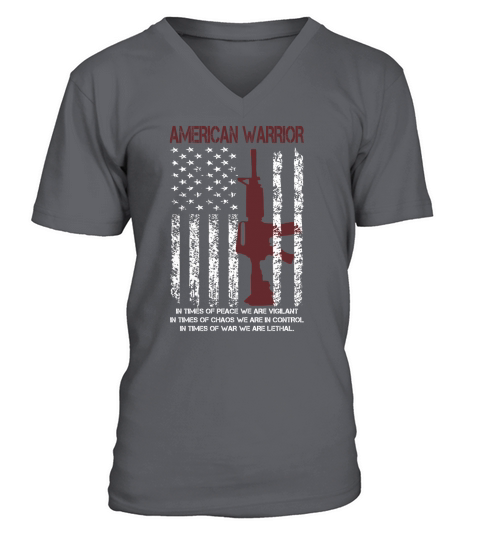 AMERICAN WARRIOR FLAG V-Neck T-shirt