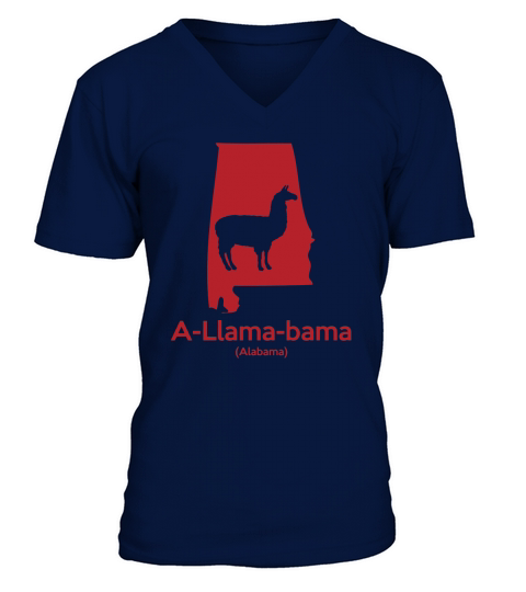Allamabama Llama (Alabama) State Silhouette T-Shirt V-Neck T-shirt