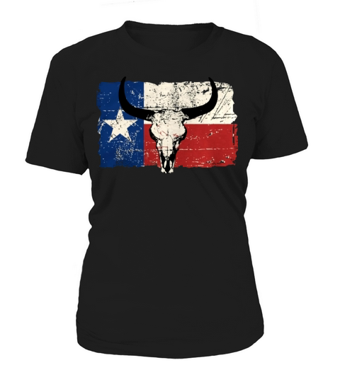 Texas Bull Flag - Vintage Look Hoodies Women's T-Shirt