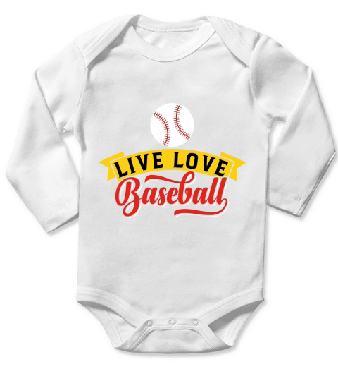 Live love baseball(1) Long Sleeve Baby One-Piece