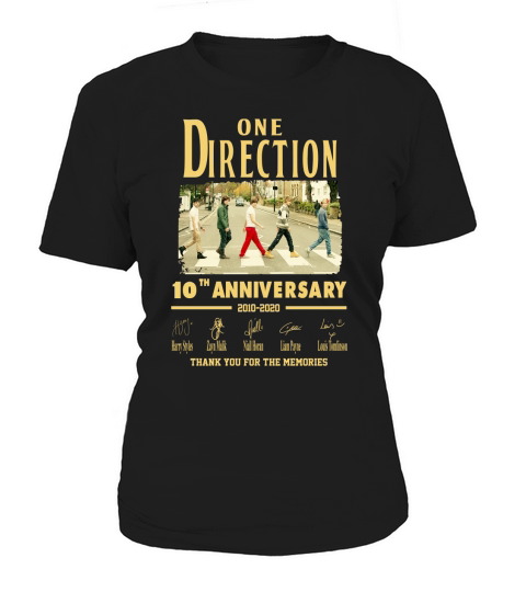 One Direction 10th anniversary 2010-2020 thank you for the memories signatures Women's T-Shirt