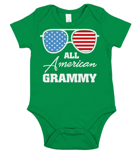 All American Grammy Sunglasses USA Short Sleeve Baby One-Piece