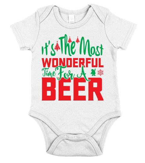 Its the most wonderful time for a beer Short Sleeve Baby One-Piece