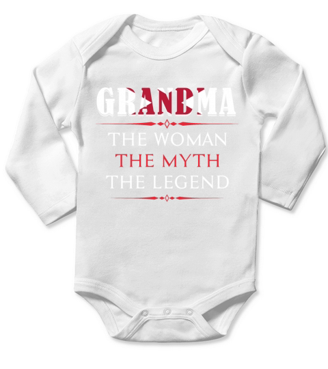 Alabama Grandma The Woman The Myth The Legend  Flag Women Gift Long Sleeve Baby One-Piece
