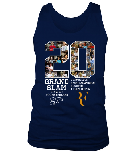20 Years Grand Slam Roger Federer t-shirt Tank Top Unisex
