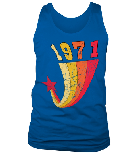 1971 Retro Birthday Rainbow Vintage Star Tank Top Unisex