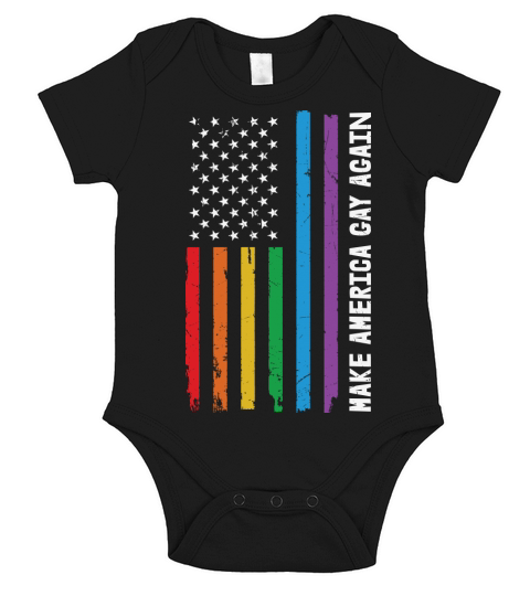 Make America gay again Short Sleeve Baby One-Piece