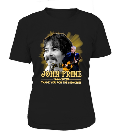 John Prine 1946 2020 thank you for the memories signature Women's T-Shirt