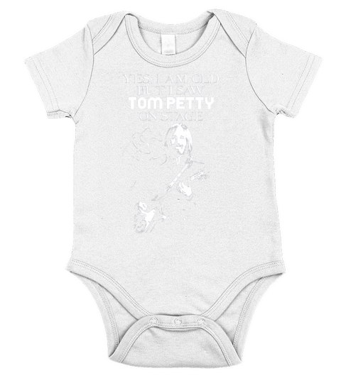 Yes i am old but i saw Tom Petty on stage signature shirt Short Sleeve Baby One-Piece