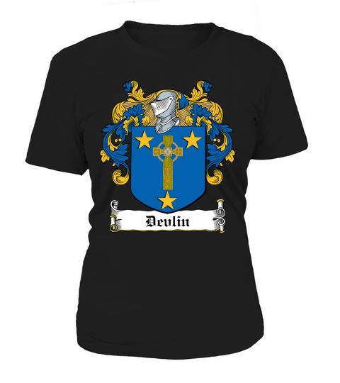 Devlin Coat of Arms Irish Family Crests Women's T-Shirt