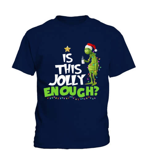 Grinch drink Coffee Is this jolly enough light Christmas 2020 Kids T-Shirt