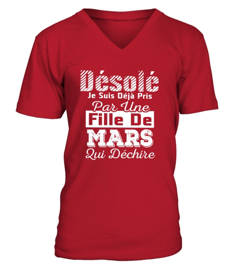 DESOLE JE SUIS DEJA PRIS PAR UNE FILLE V-Neck T-shirt