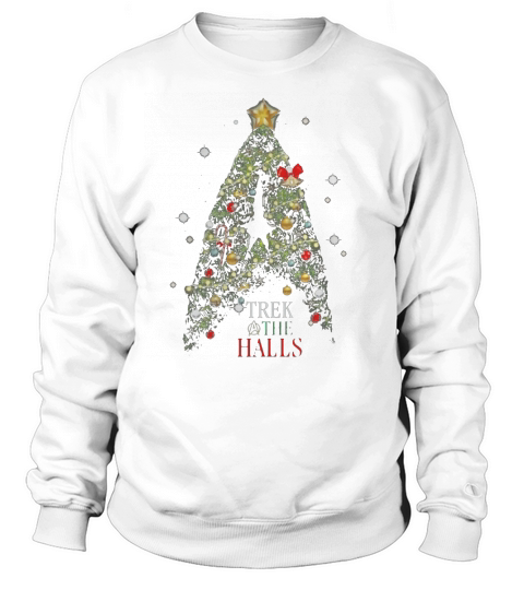Trek the halls Christmas tree shirt, hoodie, sweater, longsleeve t-shirt Sweatshirt Unisex