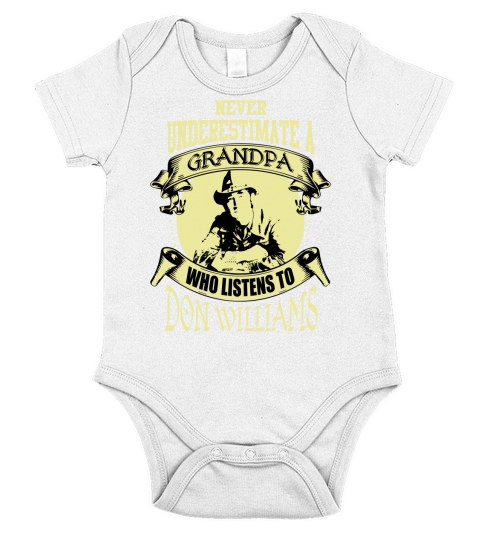 Never Underestimate A Grandpa Who Listens To Don Williams Short Sleeve Baby One-Piece