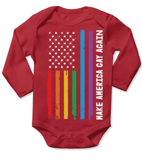 Make America gay again Long Sleeve Baby One-Piece