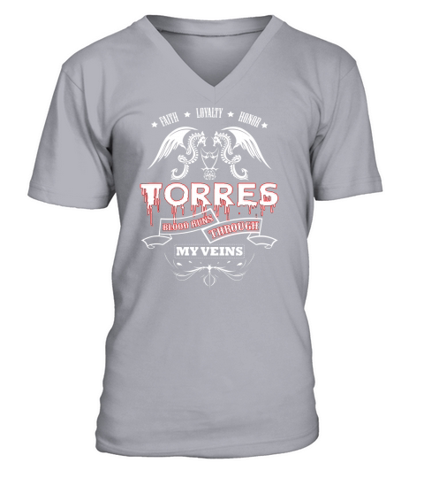 TORRES BLOOD RUNS THROUGH MY VEINS - TSHIRT for TORRES V-Neck T-shirt