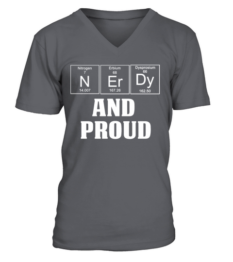 NERDY AND PROUD Teachers Assistant Design V-Neck T-shirt