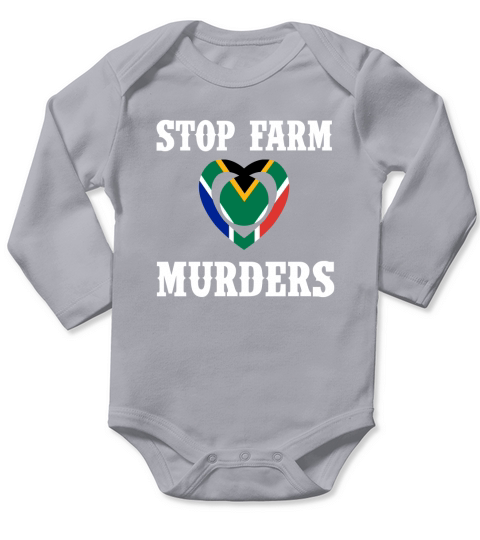STOP FARM MURDERS Long Sleeve Baby One-Piece