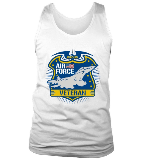 Proud Air Force Veteran Fighter Plane Tank Top Unisex