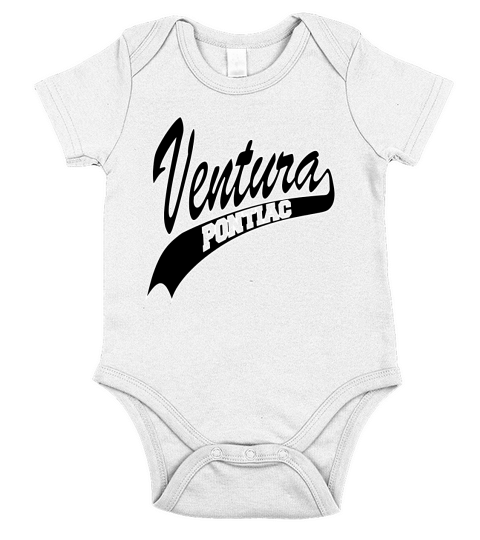 Pontiac Ventura - White Outline Short Sleeve Baby One-Piece