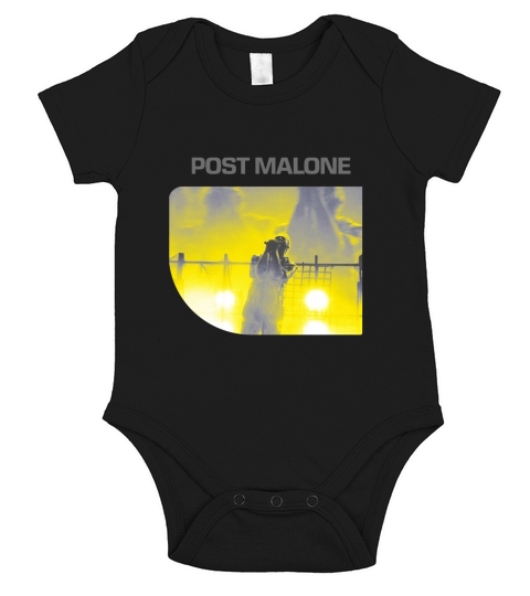 Vintage  Post Malone On Stage Picture Short Sleeve Baby One-Piece