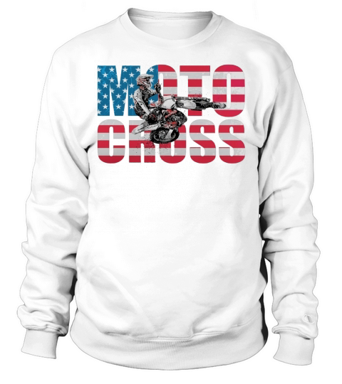 Motocross MX Dirt Bike Off-Road Riding American Flag T Shirt Sweatshirt Unisex