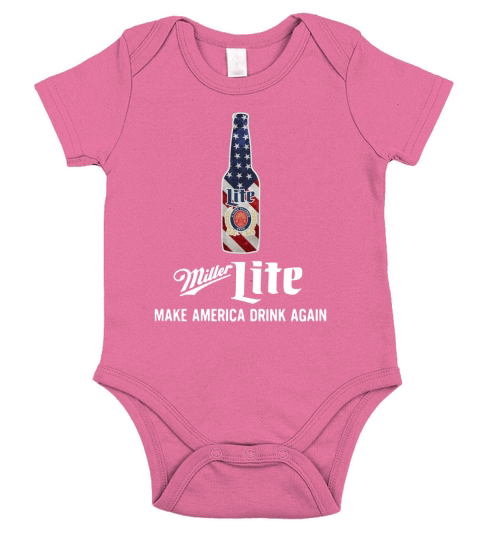 Miller Lite make America drink again Short Sleeve Baby One-Piece