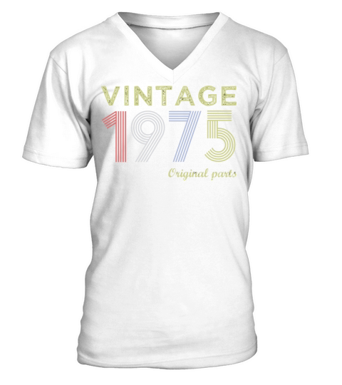 Vintage 1975 Birthday GiftGift Tee V-Neck T-shirt
