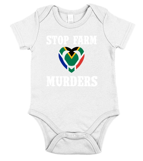 STOP FARM MURDERS Short Sleeve Baby One-Piece