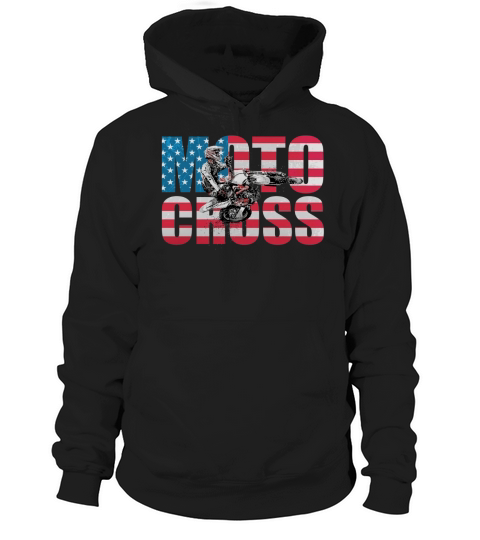 Motocross MX Dirt Bike Off-Road Riding American Flag T Shirt Hoodie Unisex