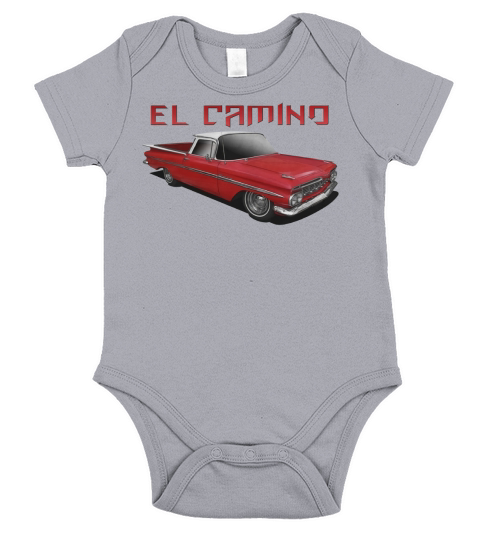 1959 Chvy El Camino Red Short Sleeve Baby One-Piece