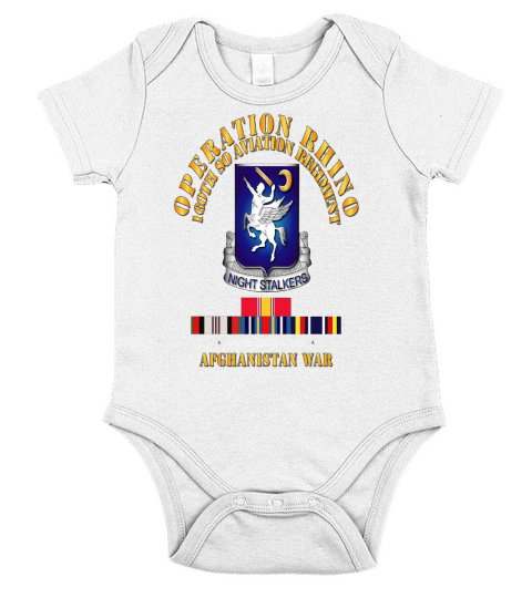 operation rhino afghanistan 160th so aviation rgt Short Sleeve Baby One-Piece
