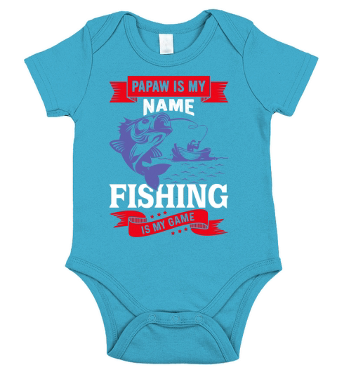 Papaw Is My Name Fishing Short Sleeve Baby One-Piece