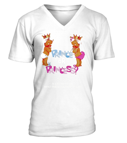 Mens Prince or Princess Daddy Ethnic Gender Reveal T-Shirt Black Men B0776LS8RK 1 V-Neck T-shirt