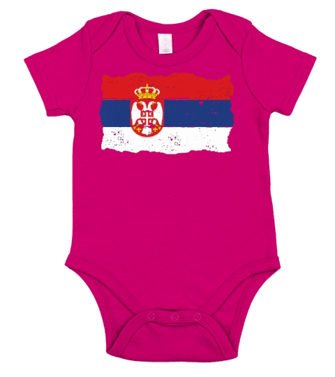 Serbian Flag - Hat Short Sleeve Baby One-Piece