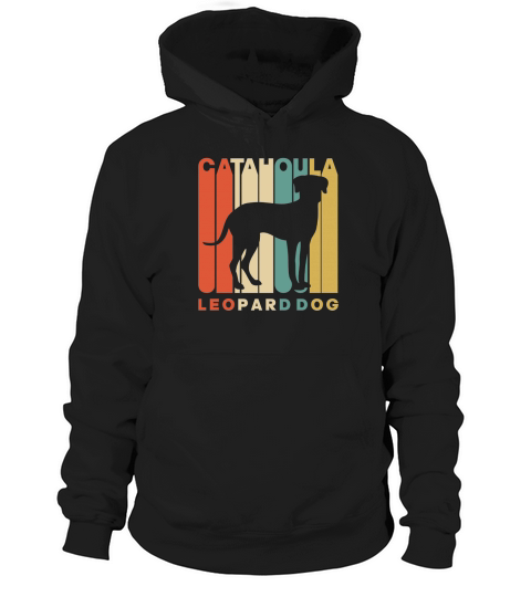Vintage Catahoula Leopard Dog Silhouette Hoodie Unisex