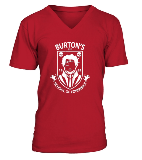 Burtons School of Forensics V-Neck T-shirt