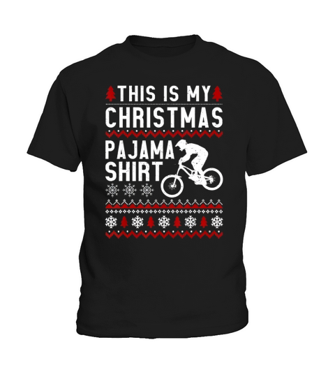This Is My Christmas Pajama Mountain Bike Kids T-Shirt