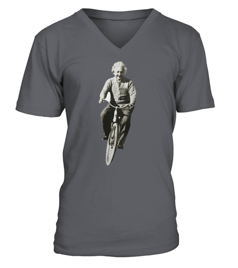 Albert Einstein on a Bike T-Shirt V-Neck T-shirt