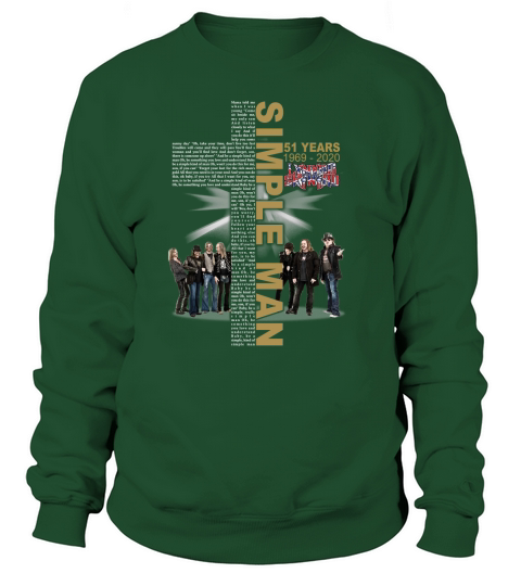 Simple Man lyric Cross 51 years From 1969 To 2020 Lynyrd Skynyrd Sweatshirt Unisex