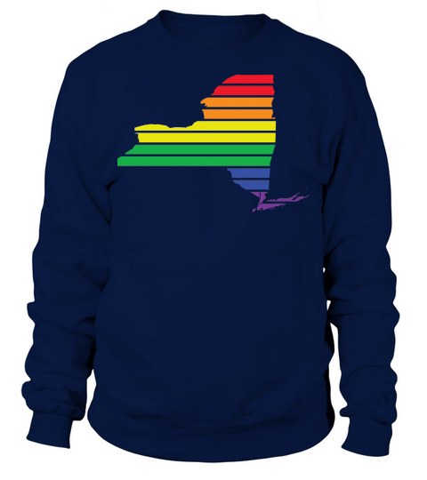 New York State Maps Rainbow LGBT Gay Mens Chorus Sweatshirt Unisex